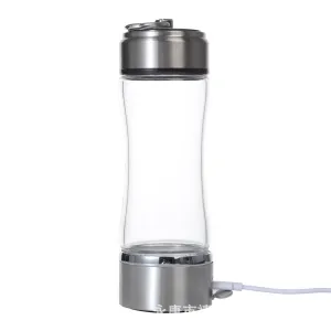 H2 Smart Hydrogen Water Bottle, Portable Electrolytic Cup with Base Charger