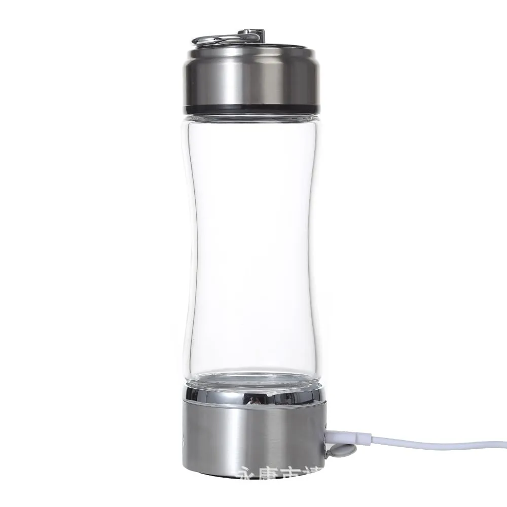 H2 Smart Hydrogen Water Bottle, Portable Electrolytic Cup with Base Charger