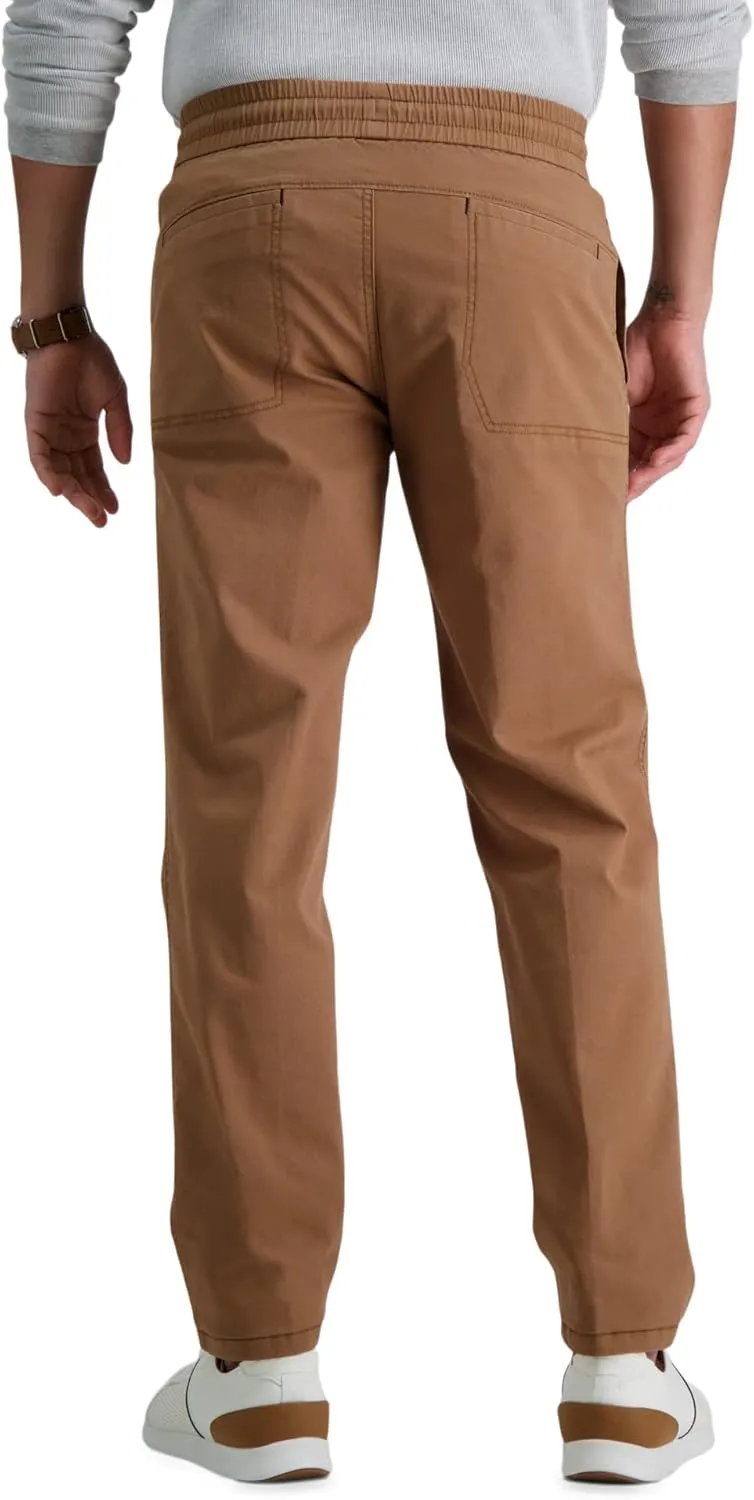 Haggar Men's The Active Series Slim/Straight Fit Flat Front Pant