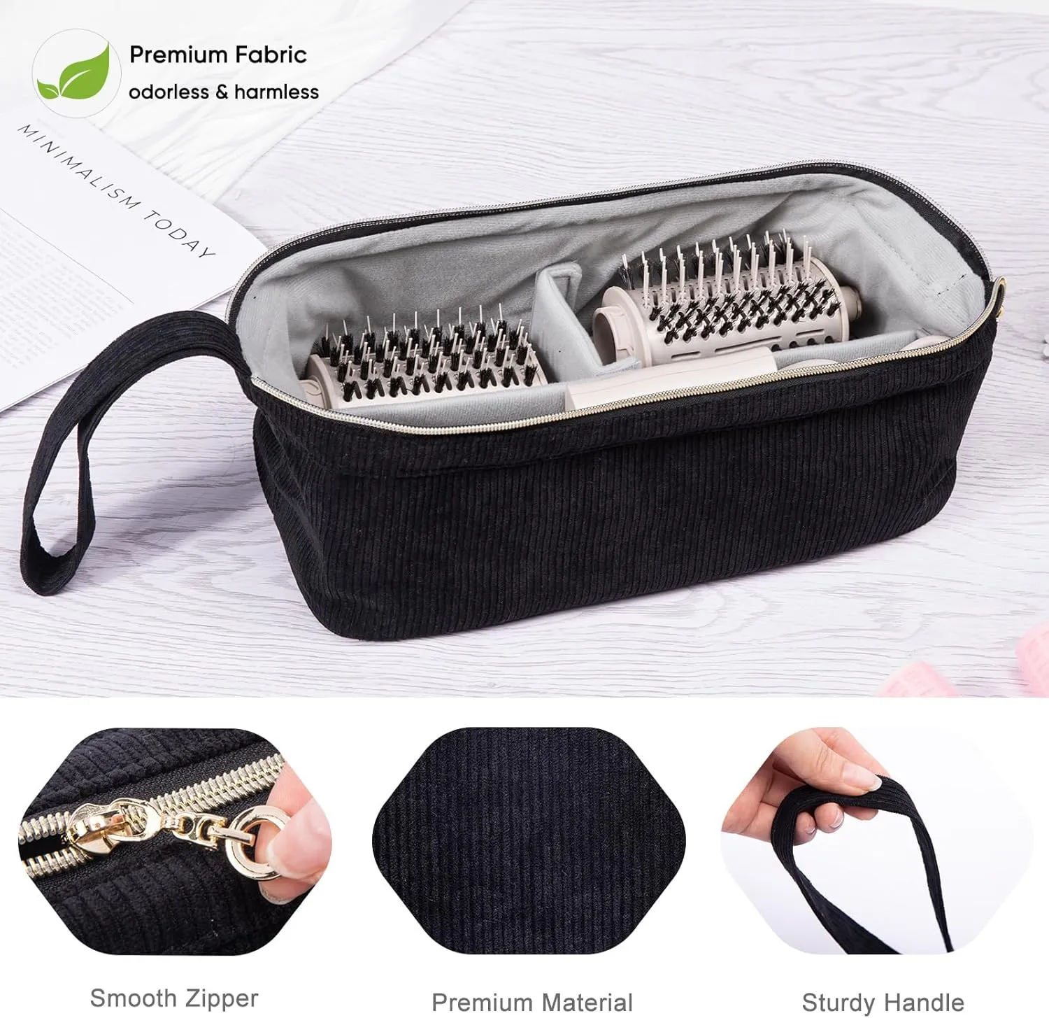 Hair Tools Travel Bag Compatible with Shark Flexstyle Carrying Case Portable Shark Hair Air Wrap Dryer Case Waterproof Dustproof Flat Curling Iron Travel Organizer with Black Hair Dryer Bag