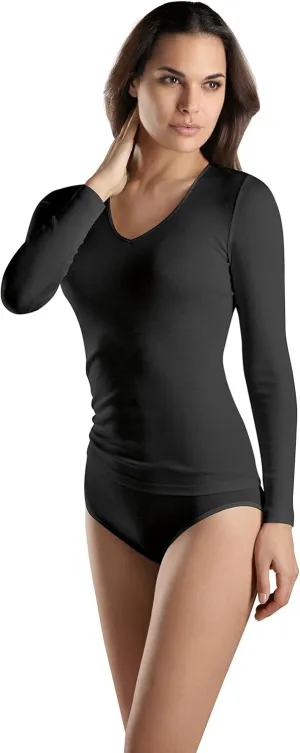 HANRO Women's Woolen Silk W Long Sleeve Shirt 71409