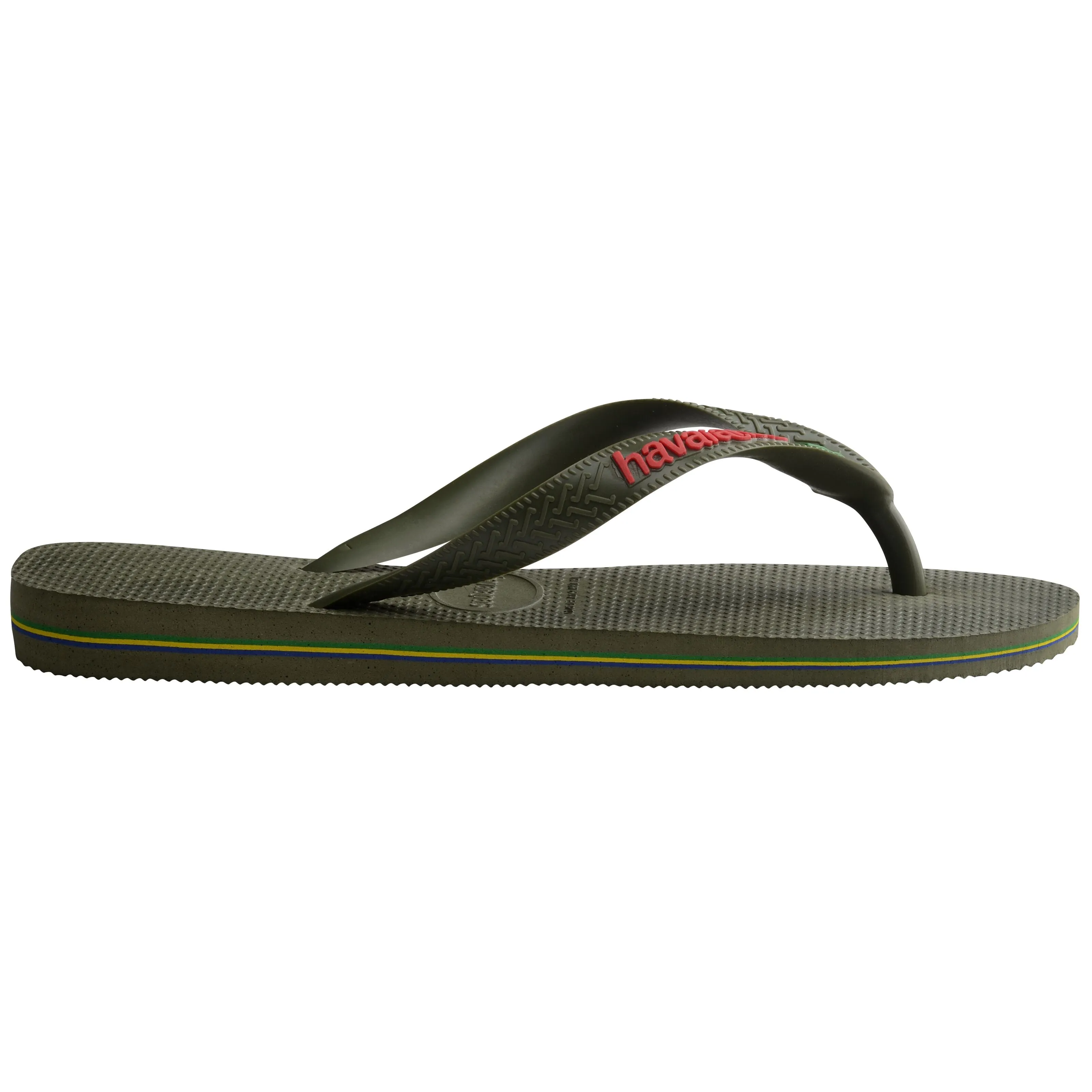 Havaianas Brasil Logo Mens Flip Flops - Green