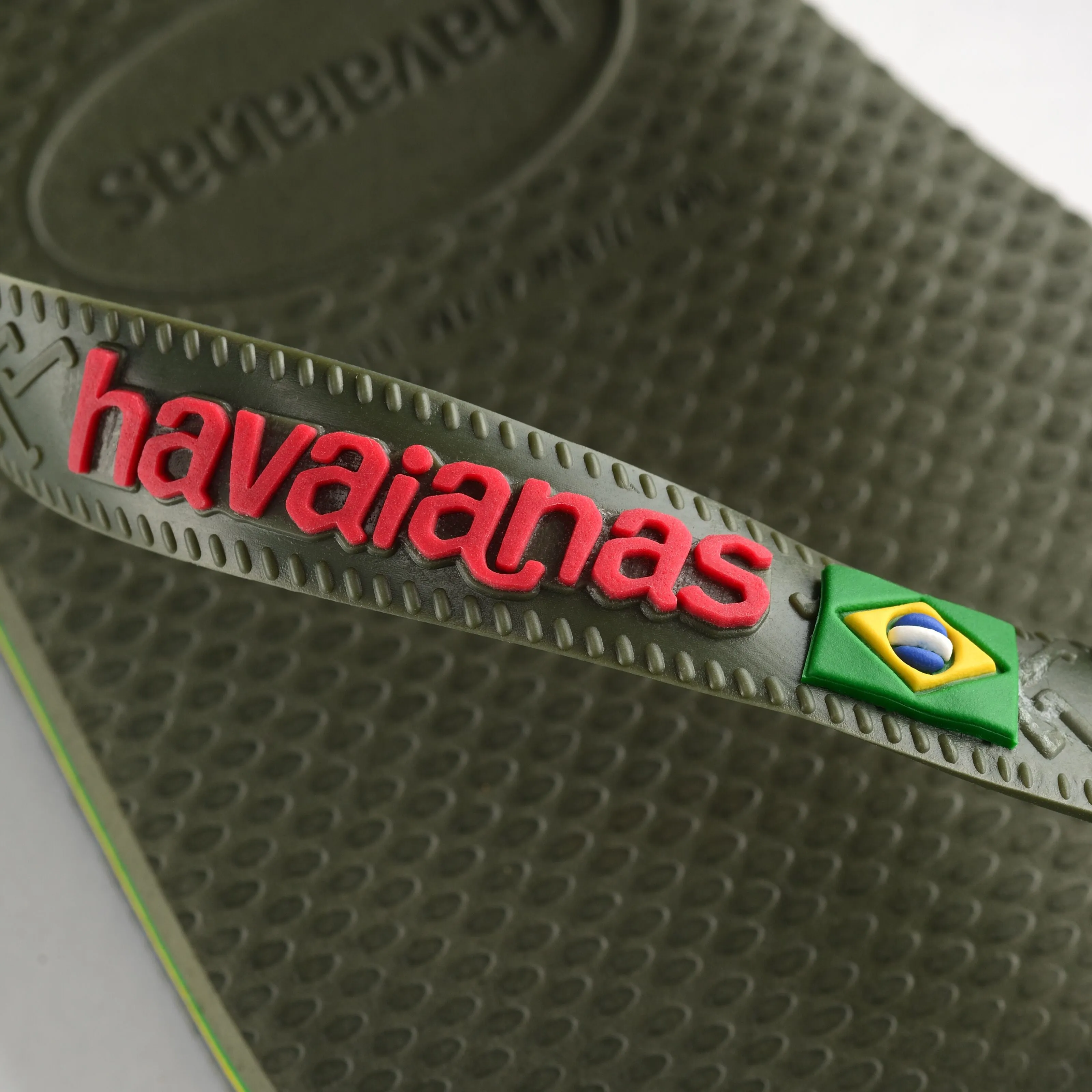Havaianas Brasil Logo Mens Flip Flops - Green