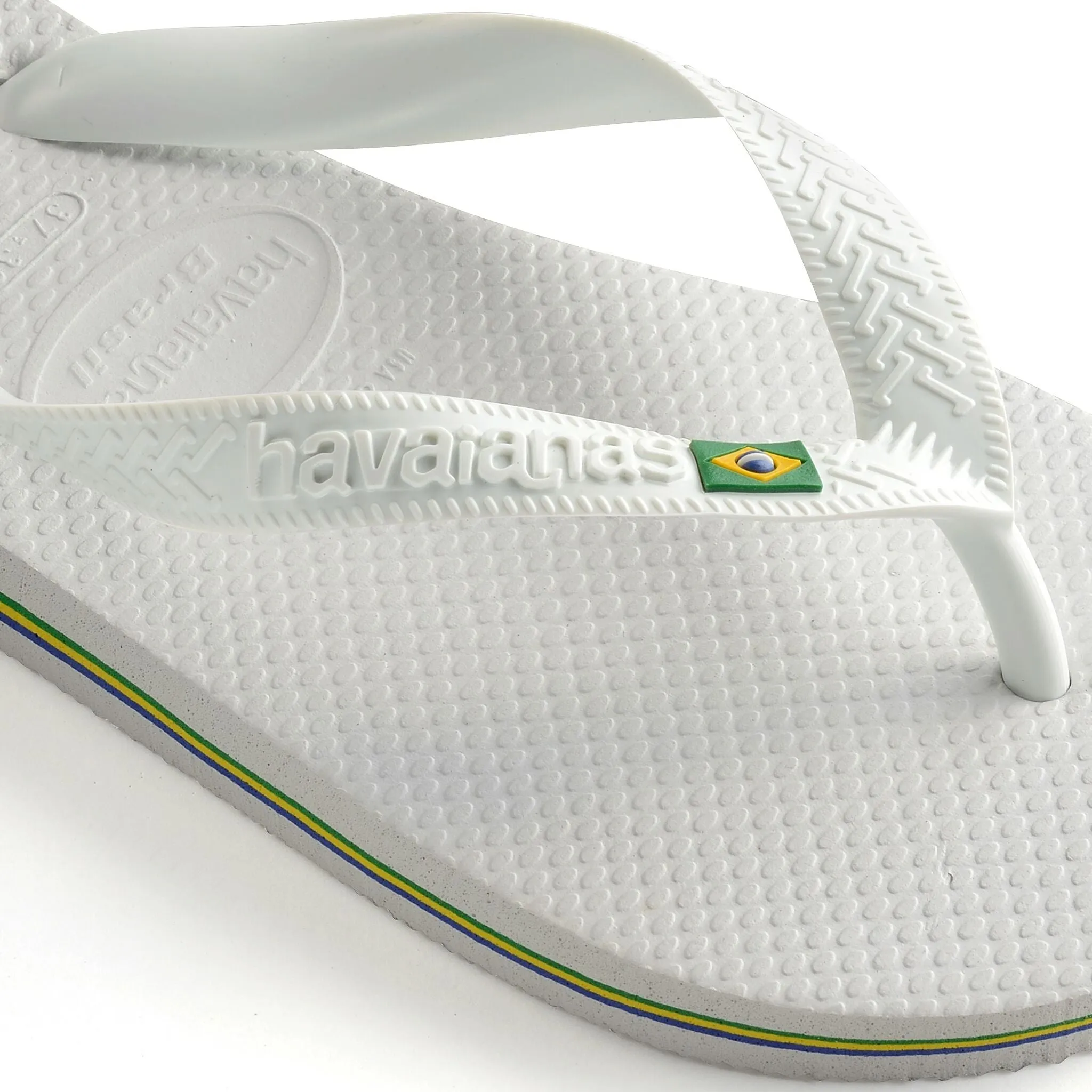 Havaianas Brasil Logo Mens Flip Flops - White
