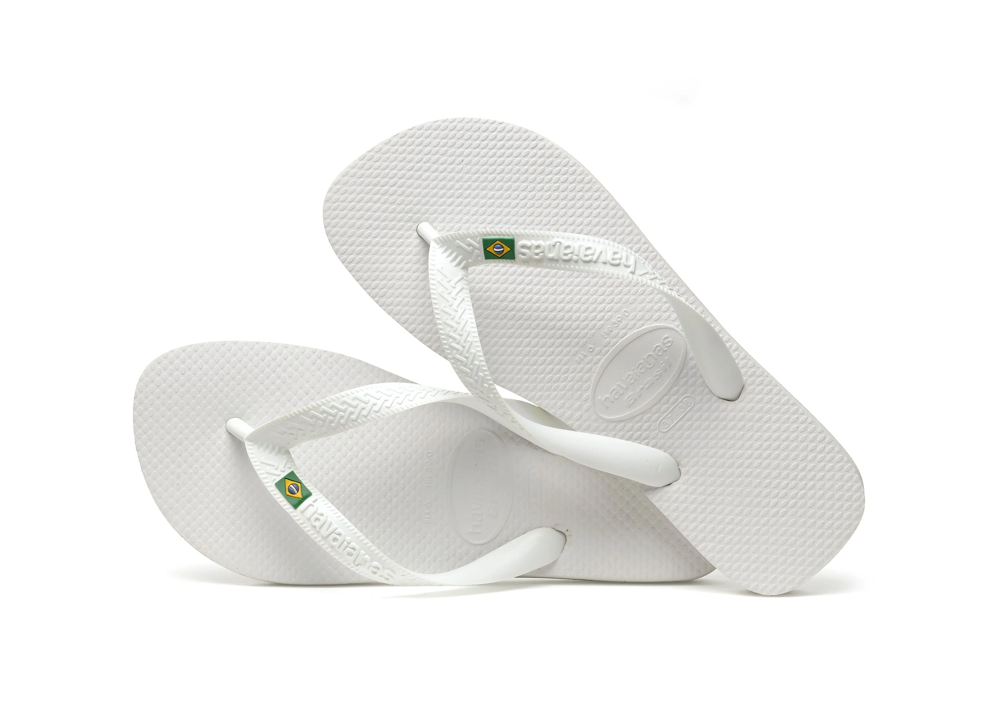 Havaianas Brasil Logo Mens Flip Flops - White
