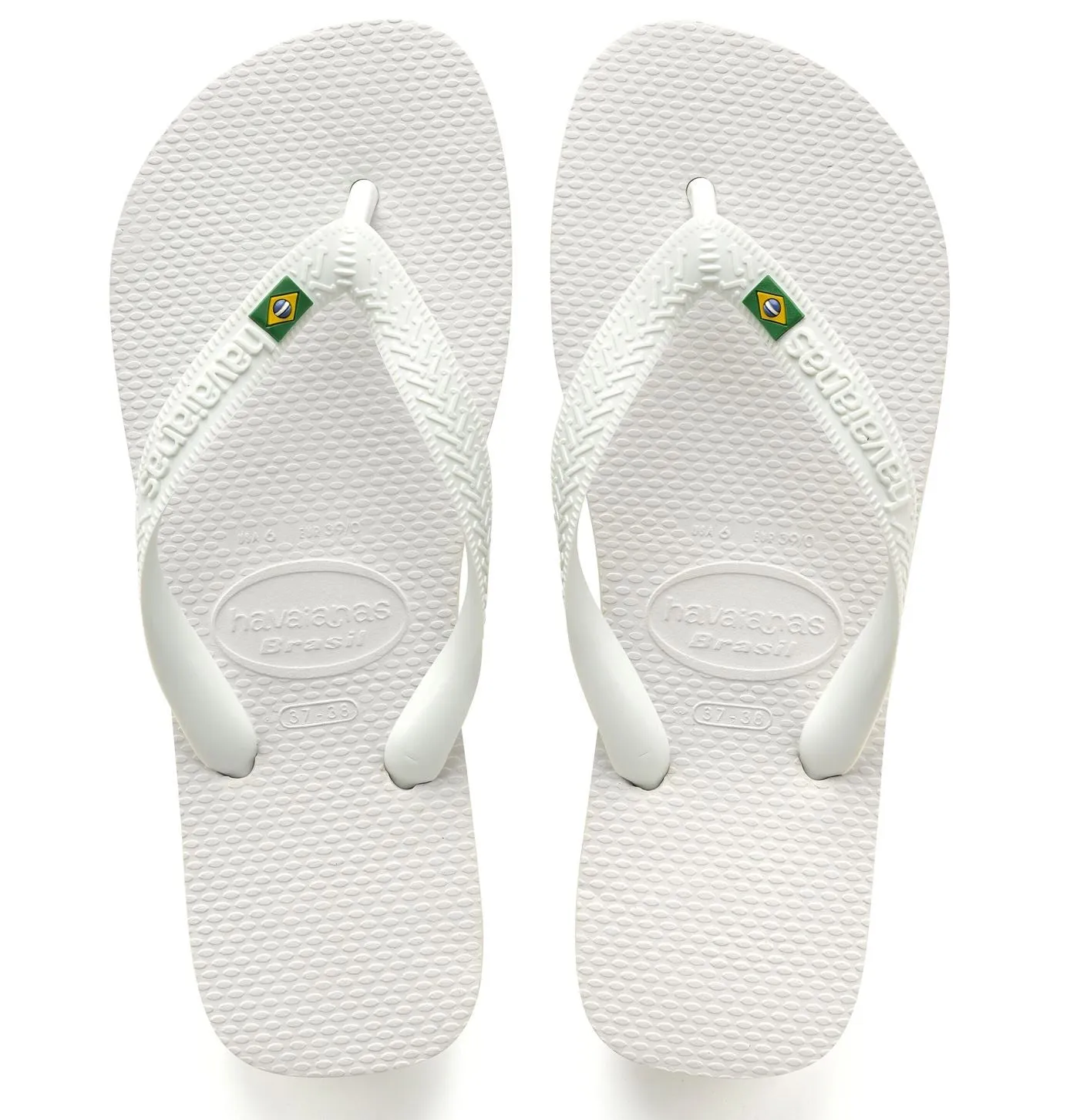 Havaianas Brasil Logo Mens Flip Flops - White
