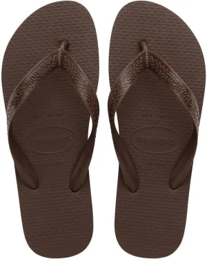 Havaianas Men's Color Flip Flops - Spring & Summer Style Sandals, Dark Brown, 11/12