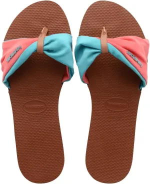 Havaianas Women You St. Tropez Color Sandals - Bow Sandals for Women - Rust, 6