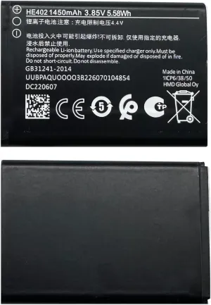 HE402 Battery for Nokia 2780 Flip,AT&T Cingular Flex 4G LTE Flip Phone ATTEA211101,Rechargeable 0 Cycle Battery Compatible with Nokia 2780 Flip,AT&T Cingular Flex 4G LTE Flip Phone