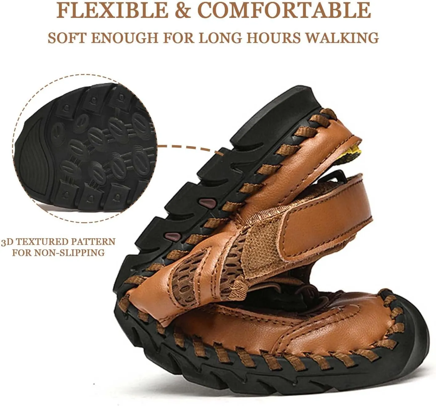 HESBITEUL Mens Sport Sandals Outdoor: Non-Slip MD Slide for Trail Hiking