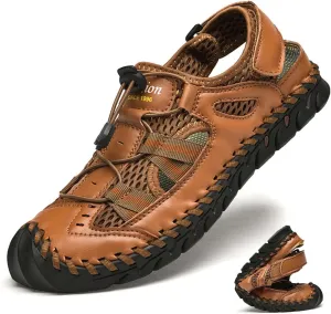 HESBITEUL Mens Sport Sandals Outdoor: Non-Slip MD Slide for Trail Hiking