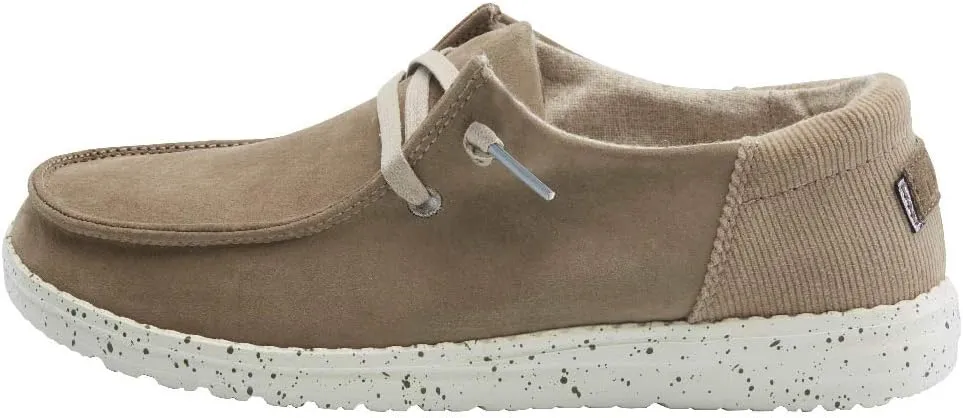 Hey Dude Women's Wendy Suede Nut Size 7 | Womenâ€™s Shoes | Womenâ€™s Lace Up Loafers | Comfortable & Light-Weight