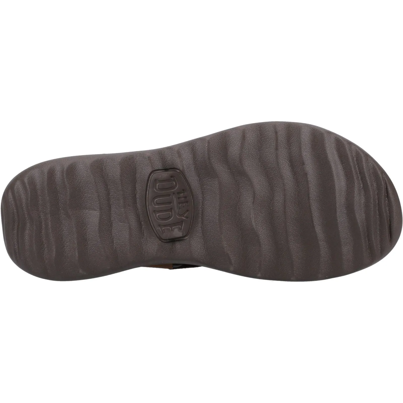HEYDUDE Men's Carson Sandal in Brown/Brown