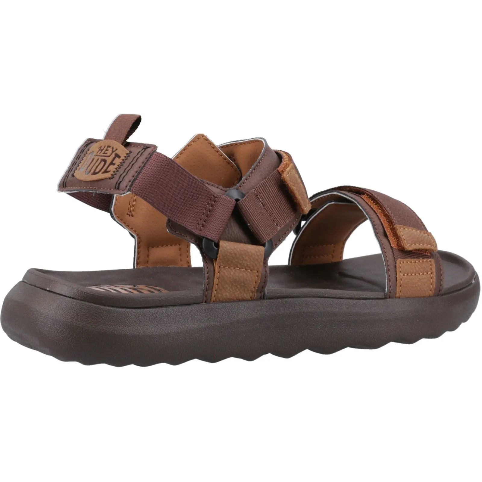 HEYDUDE Men's Carson Sandal in Brown/Brown