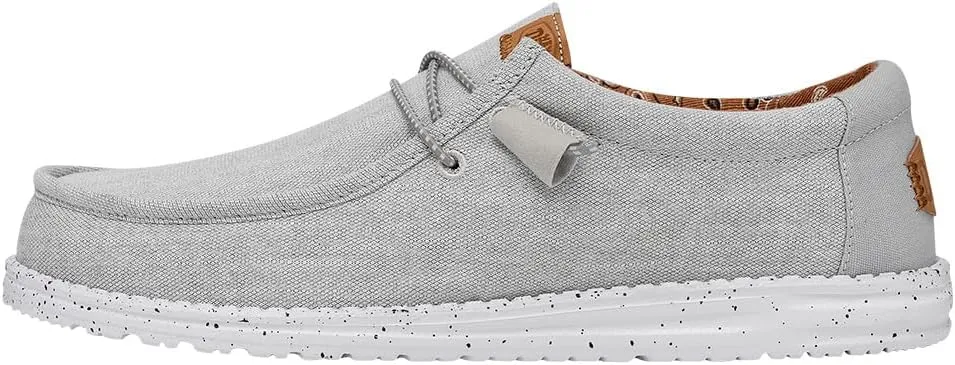 HEYDUDE Men's Wally Washed Canvas, Men’s Shoes, Slip-on Loafers, Comfortable & Light-Weight