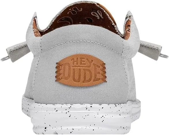 HEYDUDE Men's Wally Washed Canvas, Men’s Shoes, Slip-on Loafers, Comfortable & Light-Weight