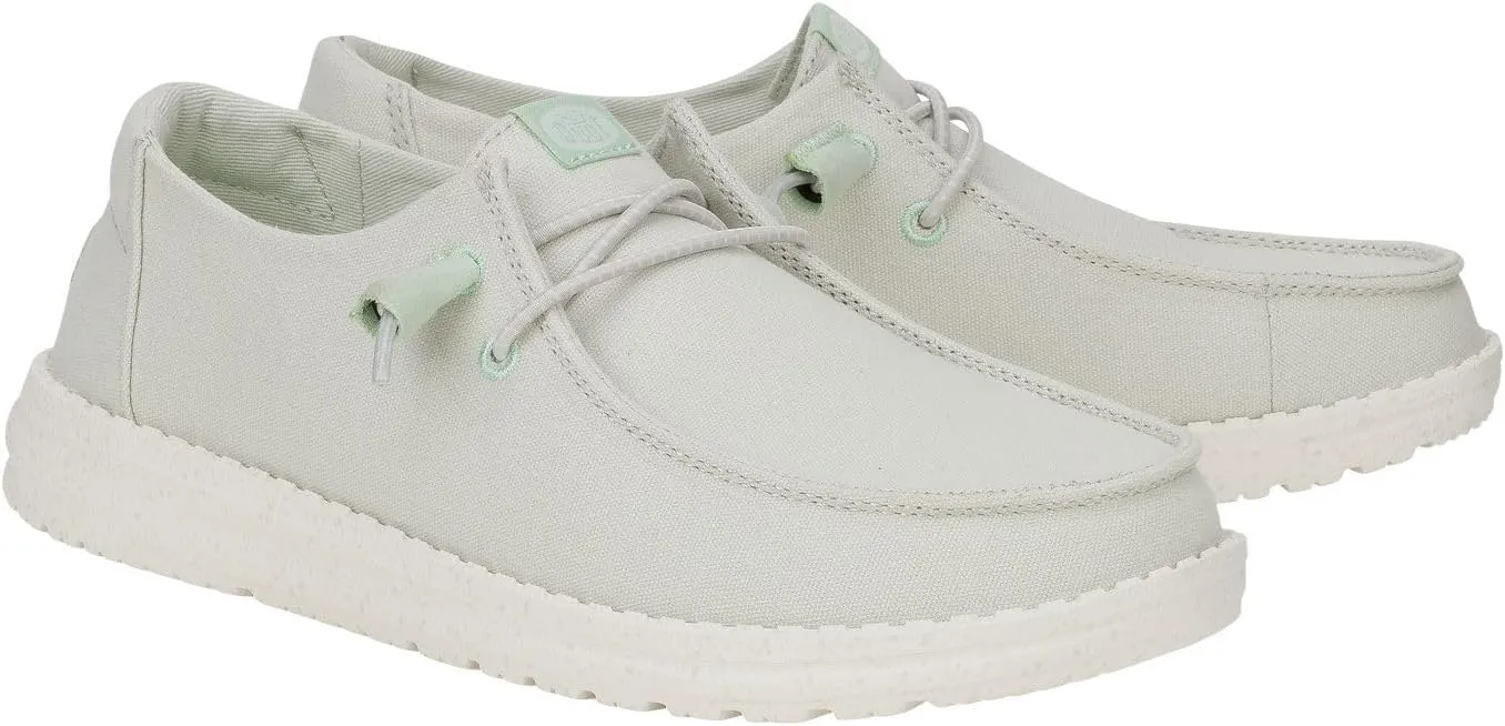 HEYDUDE Women's Wendy Canvas, Women’s Shoes, Women's Slip-on Loafers, Comfortable & Light-Weight