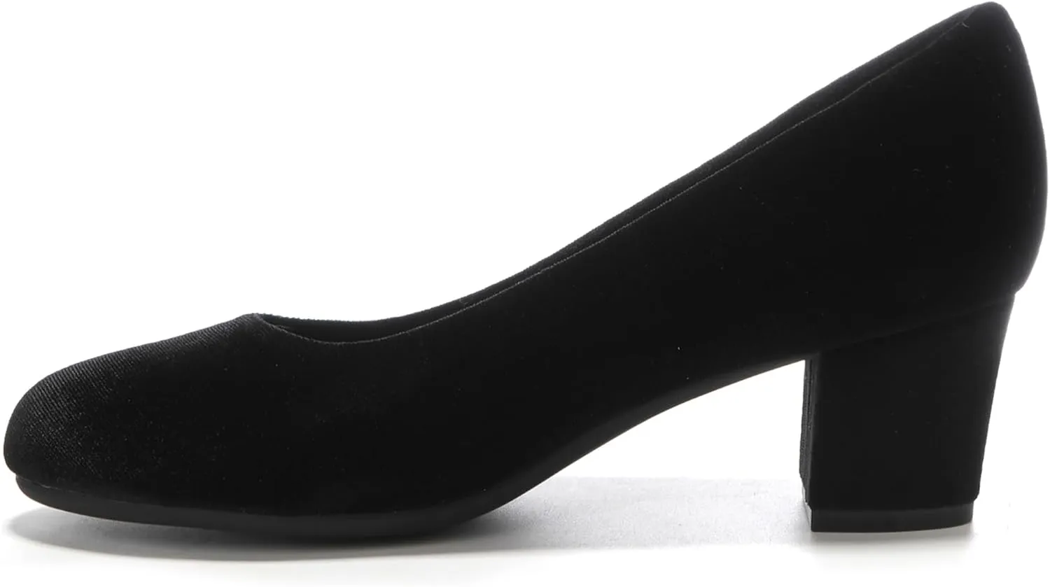 HHTCAL 2 inch Low Block Heel Pumps for Women Round Closed Toe Chunky Heels Comfortable Dress Shoes Office Work Formal