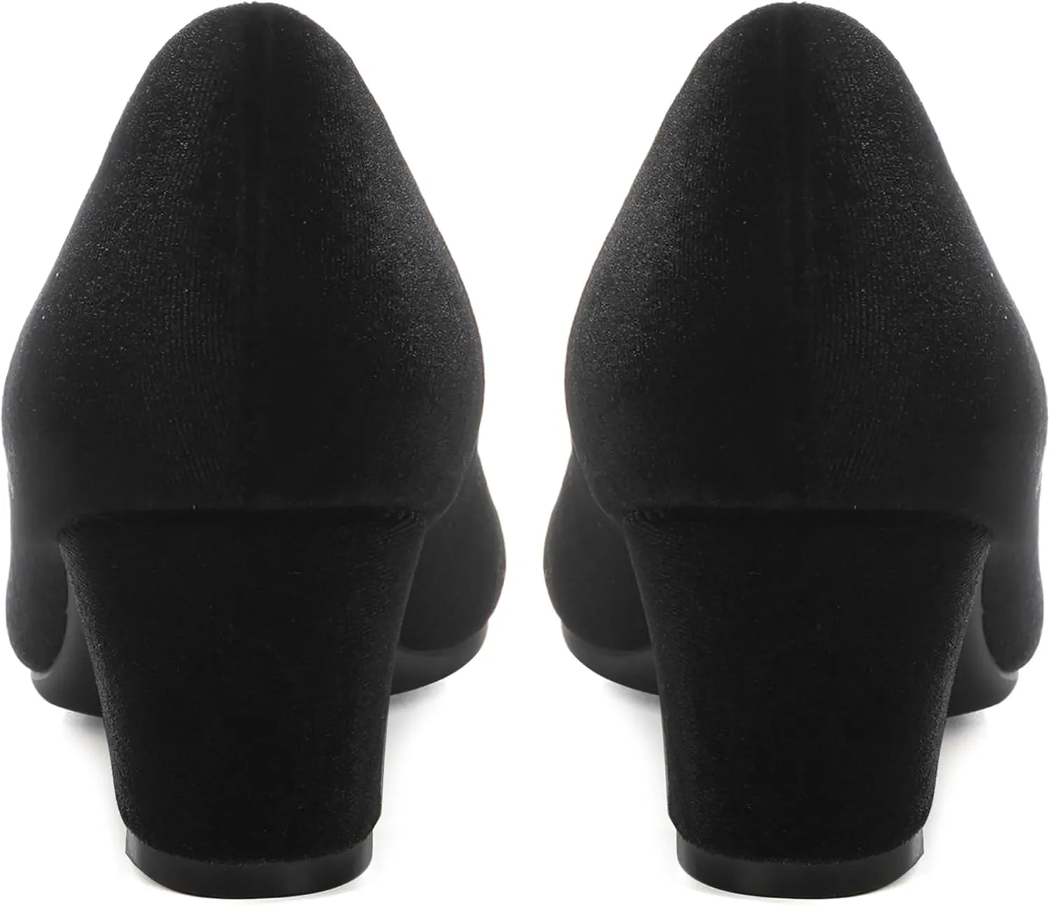 HHTCAL 2 inch Low Block Heel Pumps for Women Round Closed Toe Chunky Heels Comfortable Dress Shoes Office Work Formal