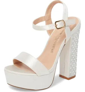 High Lorraine Professional service Prom Platform Open Pump Satin Sandal Bridal Wedding Carly Lauren Well-tested