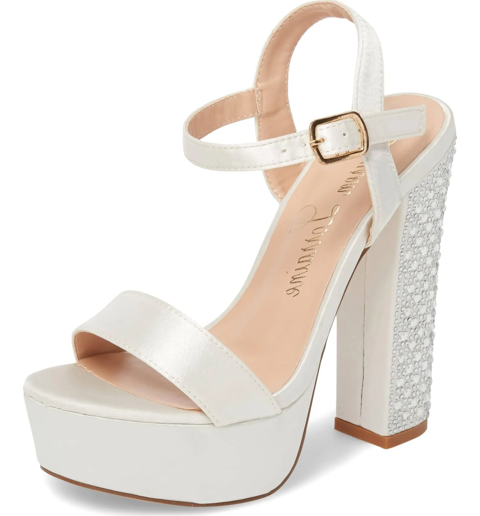 High Lorraine Professional service Prom Platform Open Pump Satin Sandal Bridal Wedding Carly Lauren Well-tested