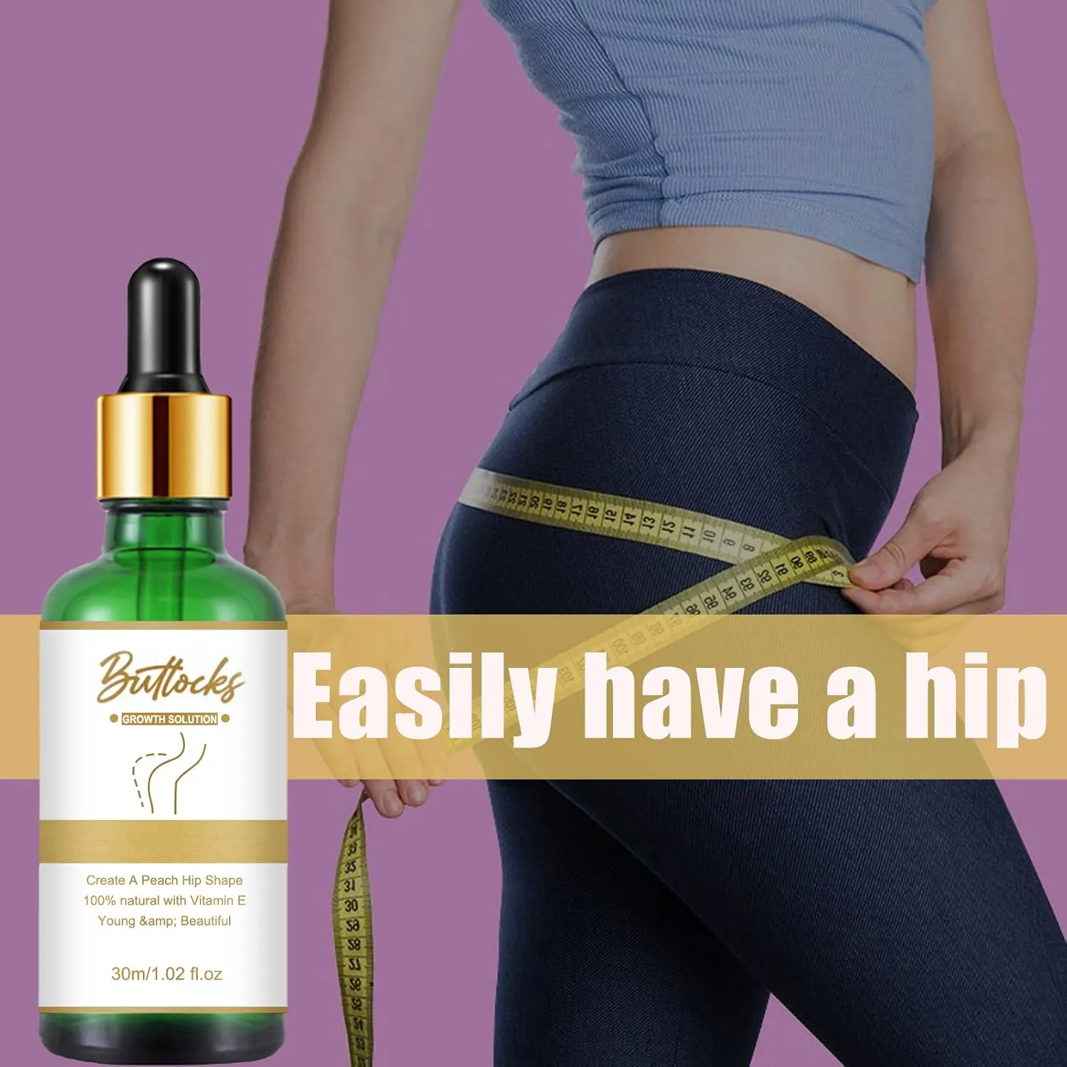 Hip Lift Up Essential Oil, Butt Firming Enhancement Essential Oil for Women, Butt Cellulite Removal (5pcs)