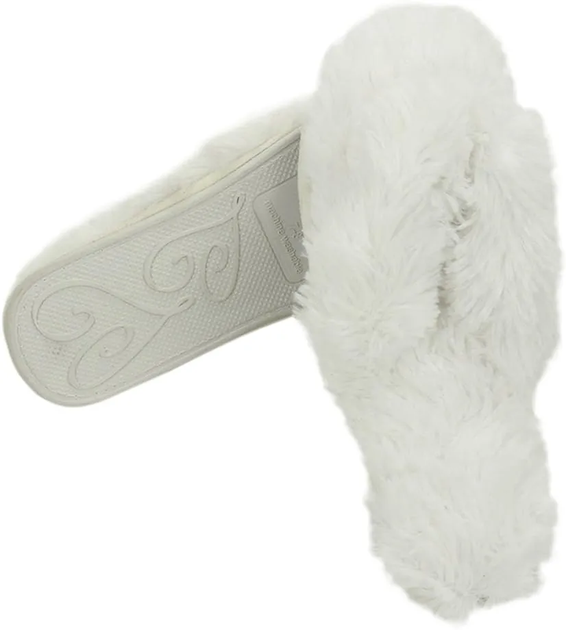 Home Slipper Women's Warm Cute Long Fleece Plush Indoor House SPA Slippers Clogs