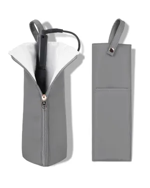Hot Iron Holder & Mat, Heat Resistant Travel Bag for Curling Iron, Flat Iron - Hair Tool Organizer for Home, Travel