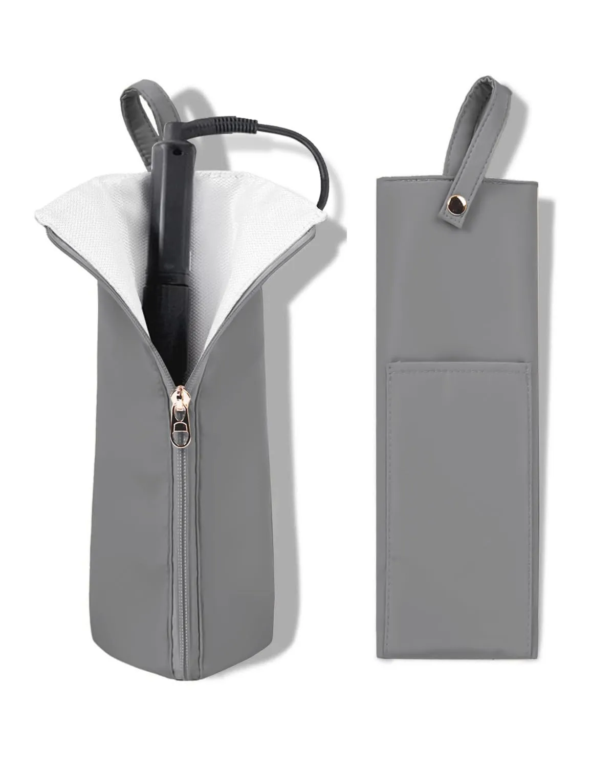 Hot Iron Holder & Mat, Heat Resistant Travel Bag for Curling Iron, Flat Iron - Hair Tool Organizer for Home, Travel