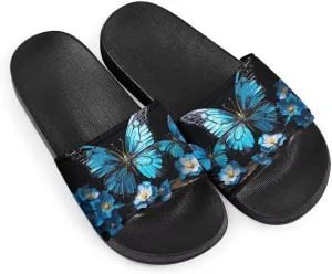 Howilath Women's Casual Slide Sandals, Cartoon Animals Print Comfortable Soft Sole Non-Slip Open Toe EVA Flat Sandals