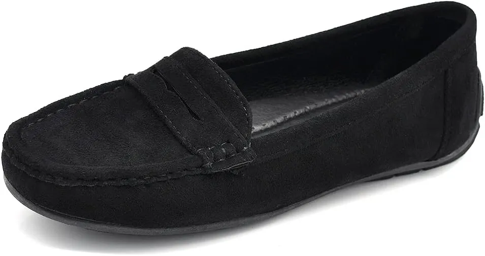IF FT245 Women's Fashion Slip-On Loafers Soft Shoes with Rhinestones Rhinestones Suede Suede