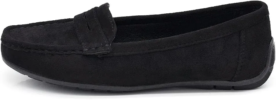 IF FT245 Women's Fashion Slip-On Loafers Soft Shoes with Rhinestones Rhinestones Suede Suede
