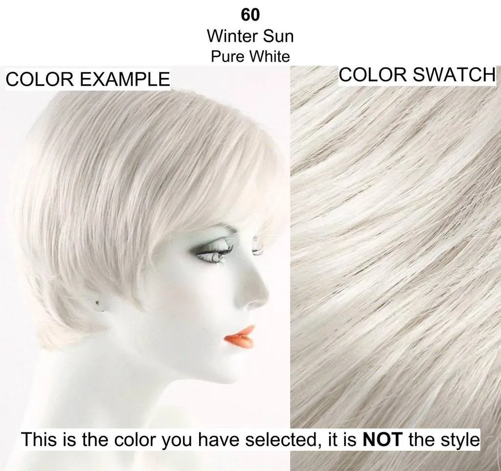 Ignite Large Cap Wig Color 60 Winter Sun - Jon Renau Wigs 5.75" Short Angled Layers Heat Resistant SmartLace Front Hand-Knotted Cap Sleek Bob Natural Hairline Bundle Hairloss Booklet, Comb