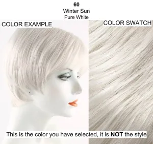 Ignite Large Cap Wig Color 60 Winter Sun - Jon Renau Wigs 5.75" Short Angled Layers Heat Resistant SmartLace Front Hand-Knotted Cap Sleek Bob Natural Hairline Bundle Hairloss Booklet, Comb