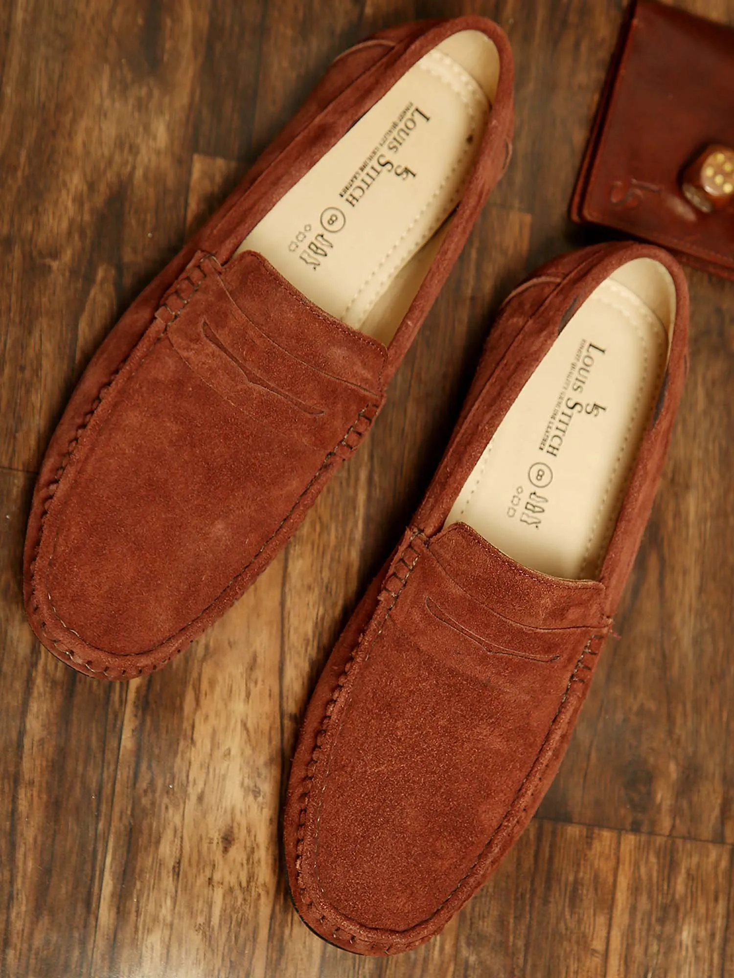 Italian Suede Leather Penny Loafers