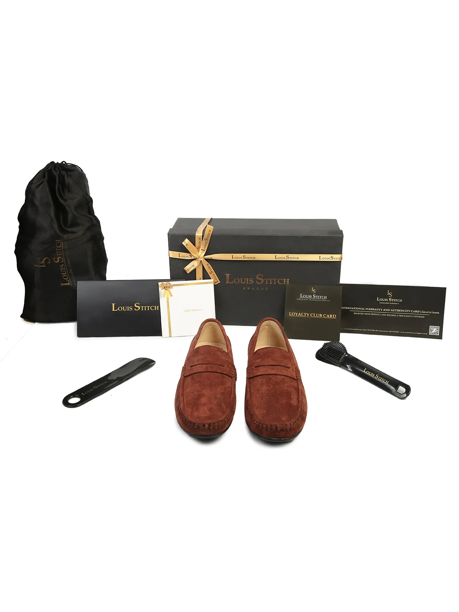 Italian Suede Leather Penny Loafers