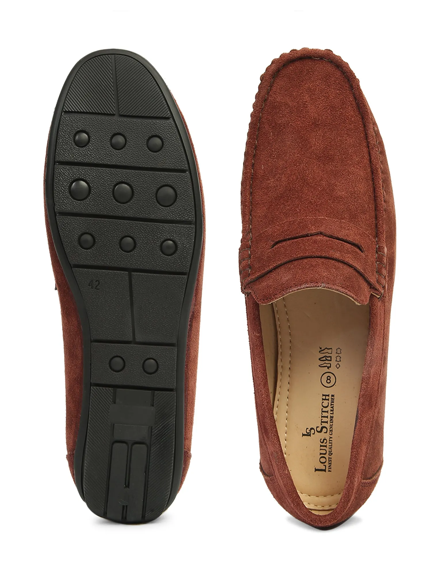 Italian Suede Leather Penny Loafers