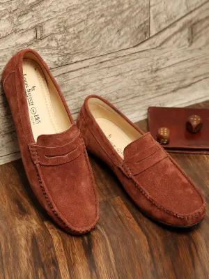 Italian Suede Leather Penny Loafers