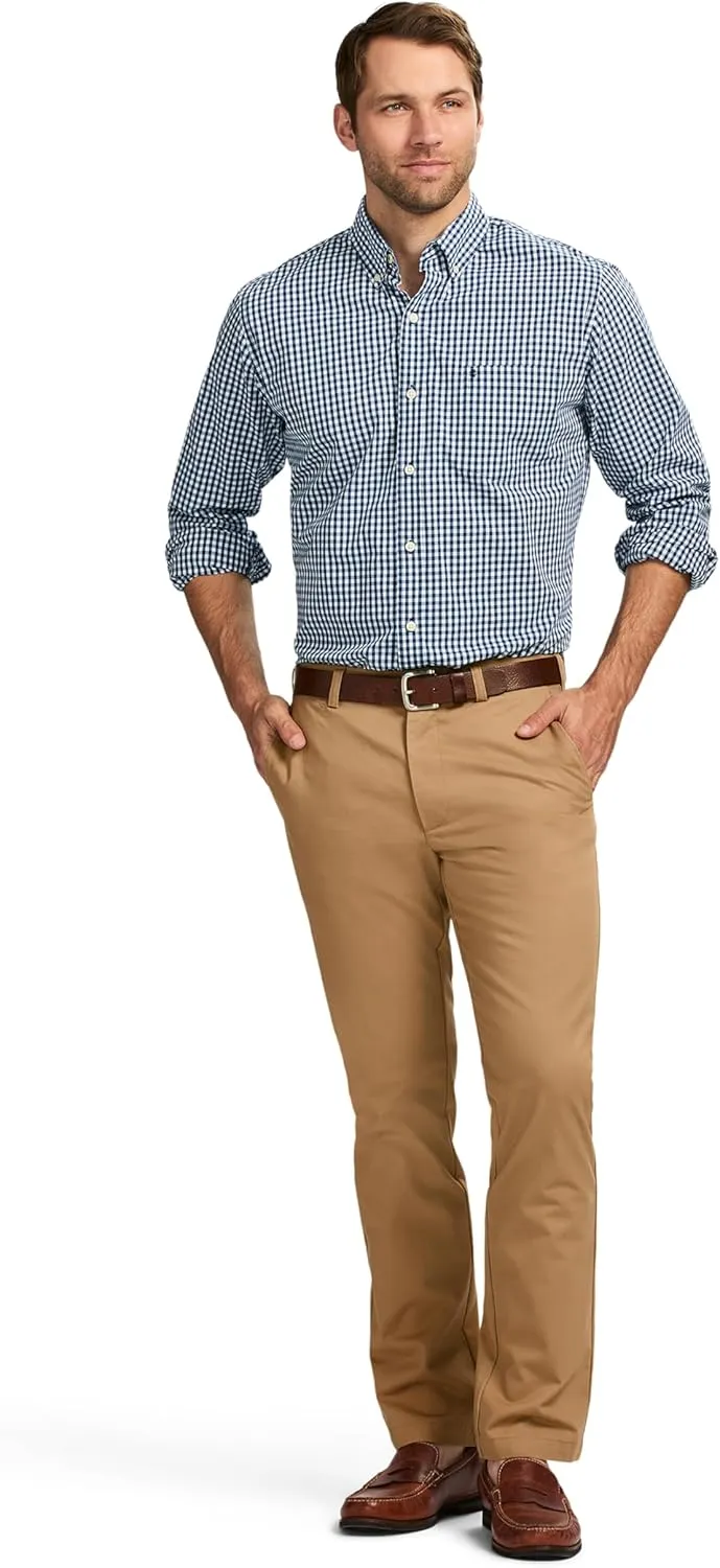IZOD Men's American Chino Flat Front Straight Fit Pant