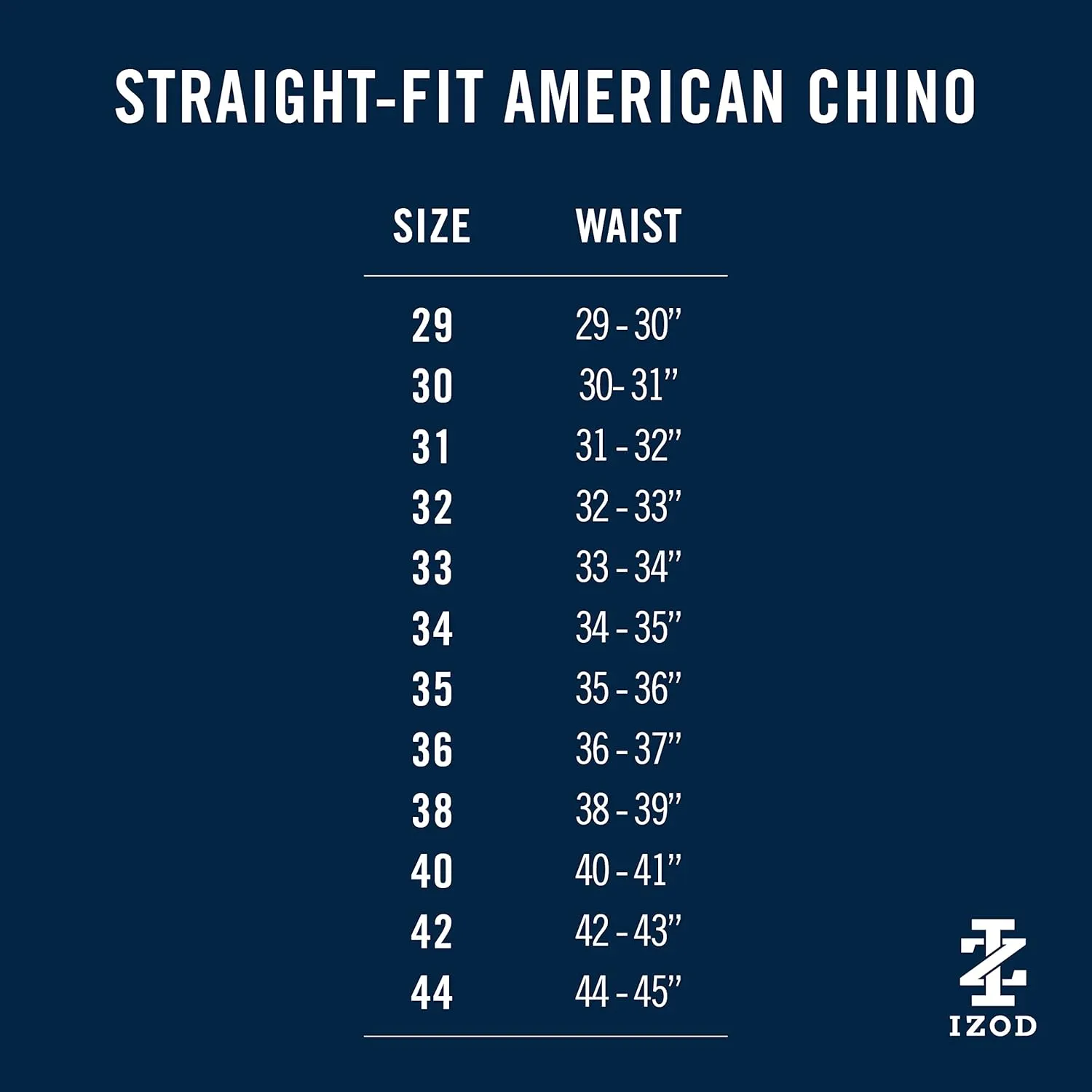 IZOD Men's American Chino Flat Front Straight Fit Pant