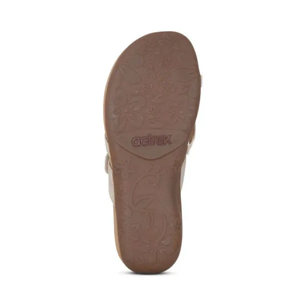 Izzy Adjustable Slide Sandal- Gold