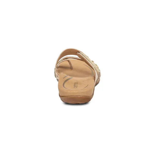 Izzy Adjustable Slide Sandal- Gold