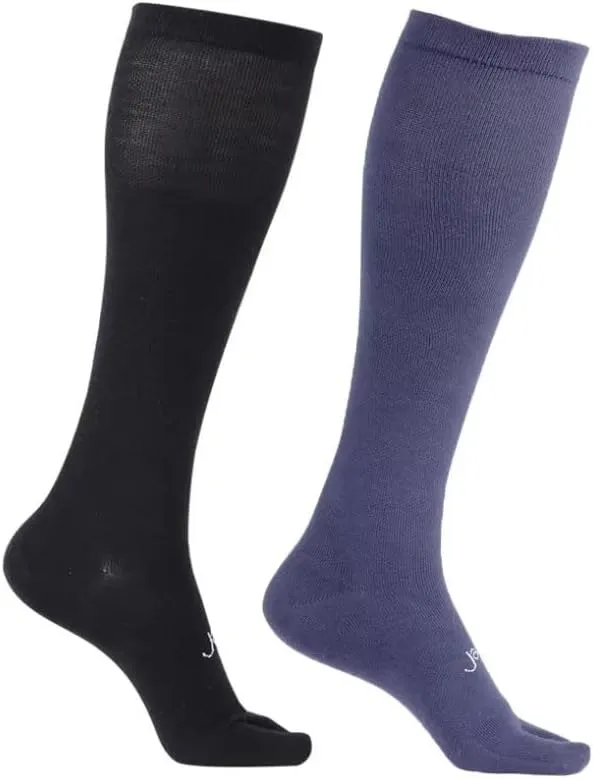 Ja Vie JAVIE Cotton Flip Flop Socks - Comfy Split Toe Tabi With Graduated Compression (15-20mmHg) for Women & Men