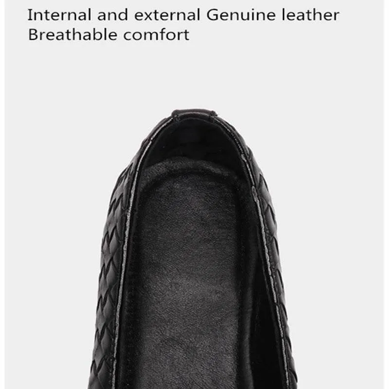 Japanese Leather Slip-On Shoes - Casual Comfortable Footwear