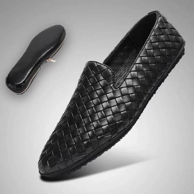 Japanese Leather Slip-On Shoes - Casual Comfortable Footwear