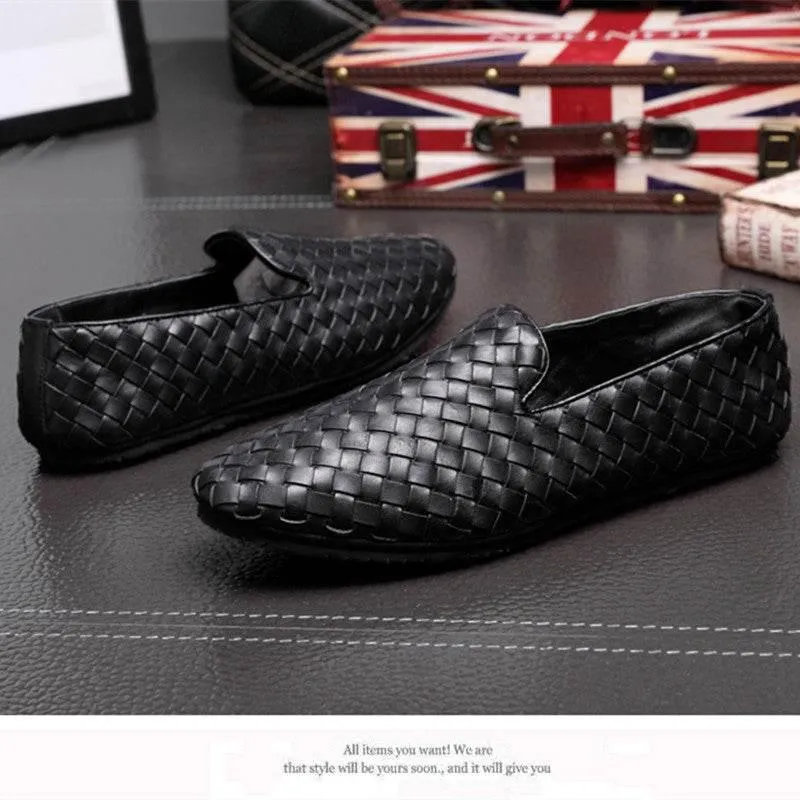 Japanese Leather Slip-On Shoes - Casual Comfortable Footwear