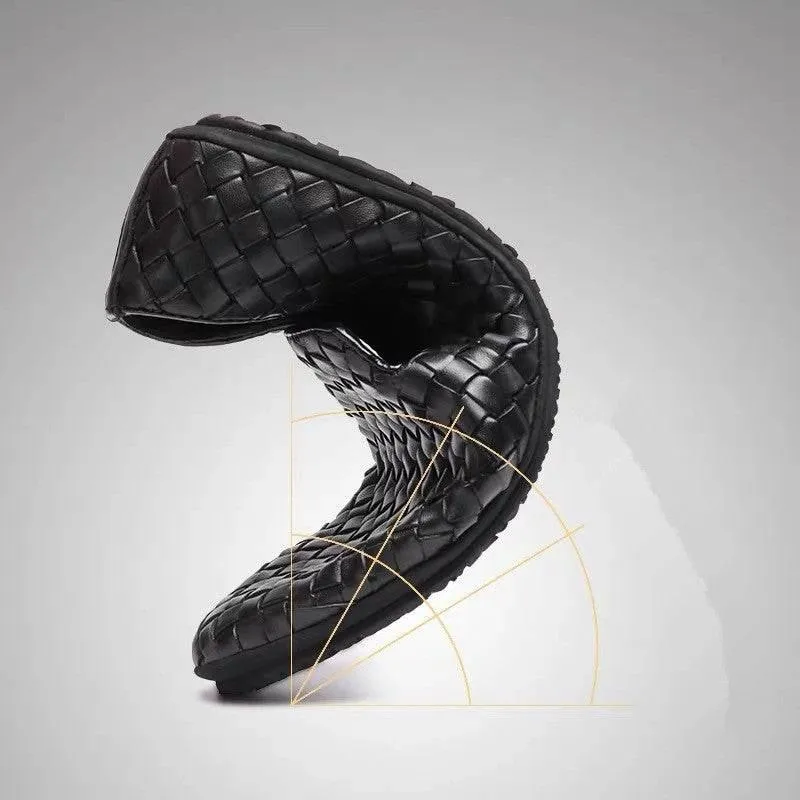 Japanese Leather Slip-On Shoes - Casual Comfortable Footwear