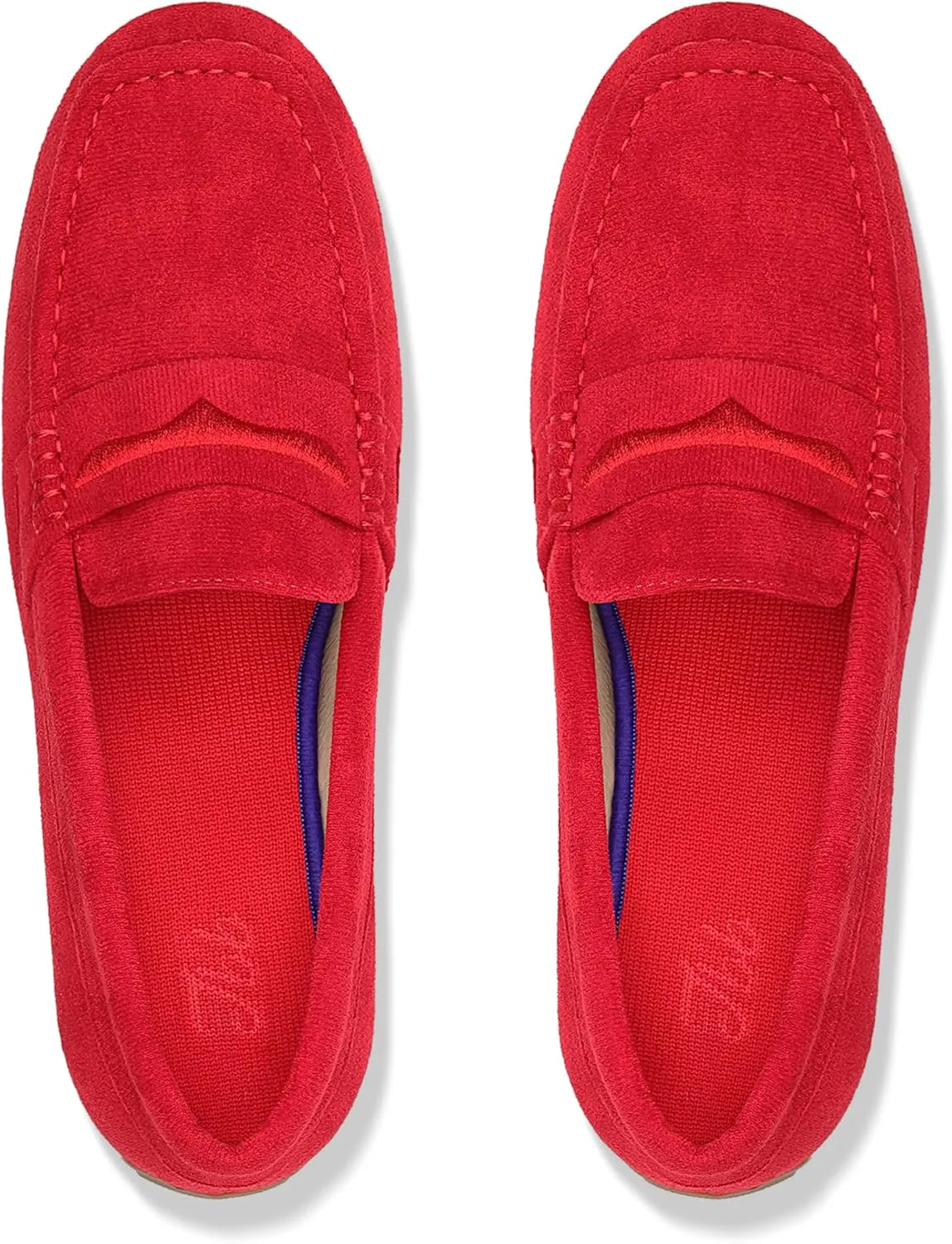 JBB Suede Drving Loafers for Women Comfortable Dressy Slip on Moccasins Penny Shoes
