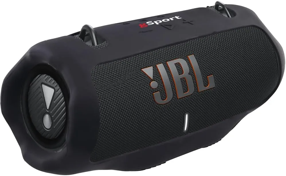 JBL Xtreme 4 Bluetooth Speaker Bundle with Shoulder Strap and gSport Silicone Sleeve (Black)