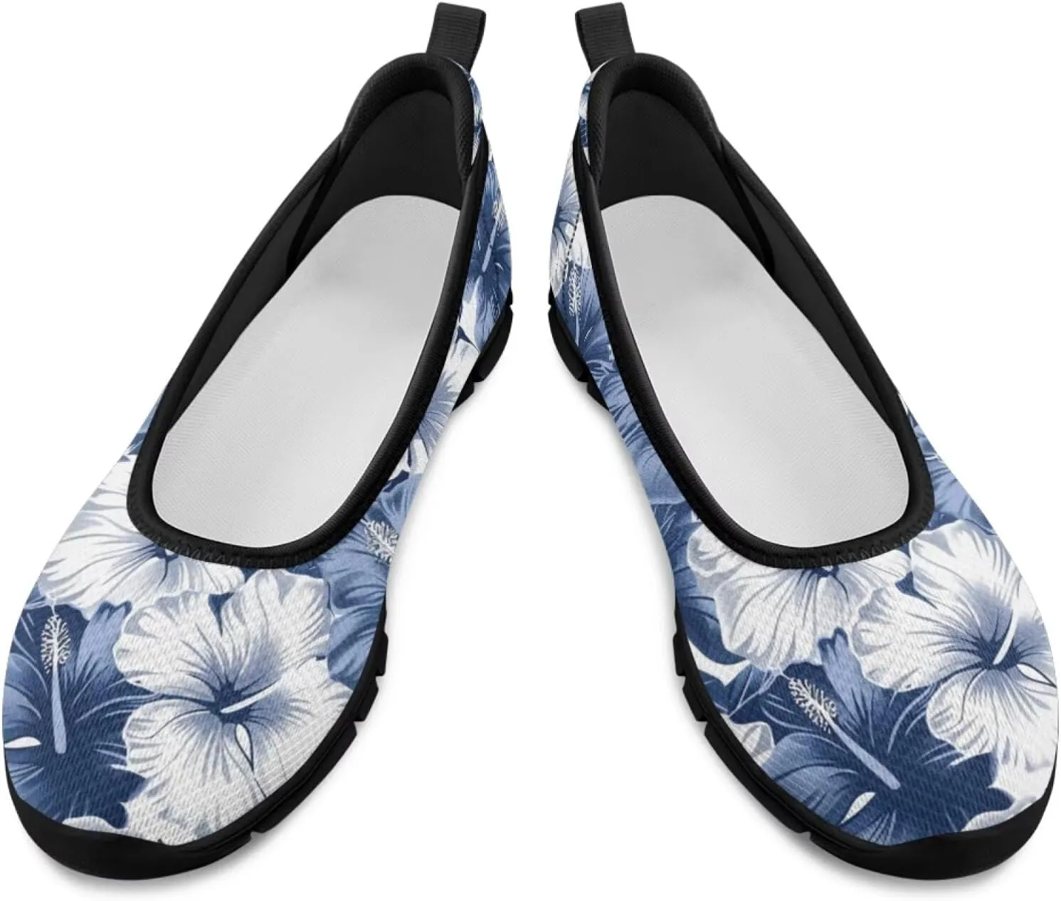 Jeiento Women's Casual Flower Sneaker Lady Slip On Loafers Business Work Flats Sport Running Jogging Footwear